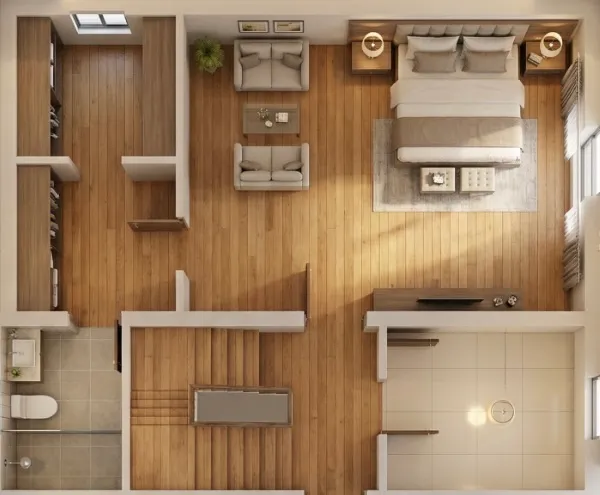 Residential masterplan converted into realistic 3D site plan