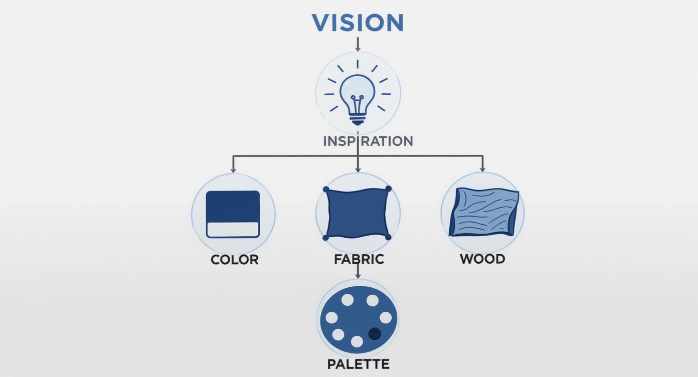 Infographic about interior design concept sheet